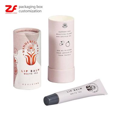 China Recyclable Luxury Lip Gloss Boxes Recyclable Round Cardboard Packaging Box Mascara Tube Lip Gloss Lip Gloss Boxes Custom Logo for sale