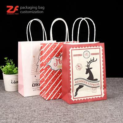 China China Factory Wholesale Recyclable Colorful Mini Printing Christmas Craft Gift Bags Bulk Buying Paper Bag for sale