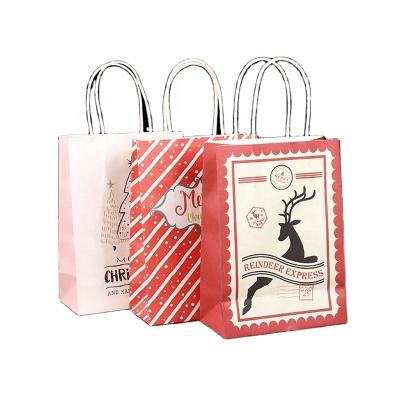 China Best Products Recyclable Christmas Paper Bag Custom Art Printing Paper Bag Selling Shopping Handle for sale