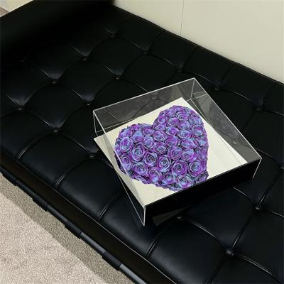 China 2023 Large Ideas 2023 Wholesale Mirror Gift Valentine's Day Flower Package Eternal Preserved Eternal Dry Gift for sale