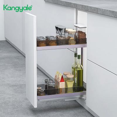 China 2021 modern kyl L080720 200mm cabinet height 2 layers kitchen basket for sale