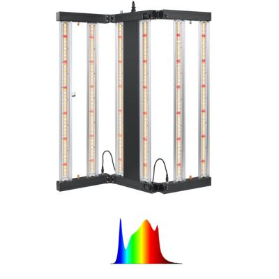 China Seed starting 600w 720w 800w wifi and switch control dimmable foldable plants 6 bars led grow light for sale