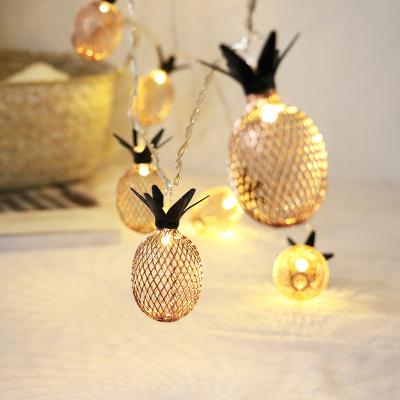 China Christmas Star String Light LED Gold Pineapple String Pineapple Room Decoration Light Wedding Festival Lighting for sale