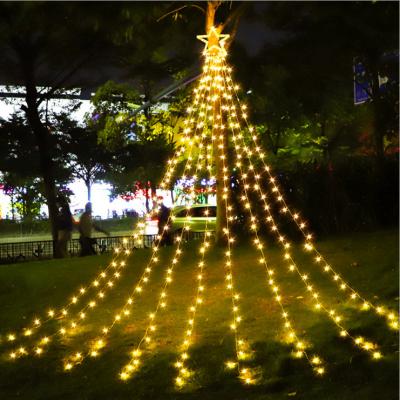 China Christmas Star Light Led String Waterproof Christmas Decoration Lights Colorful Curtain Lighting Lawn Star Light for sale