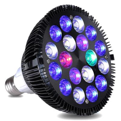 China 18/54W Full Spectrum Coral Reef E27 LED Aquarium Light Bulb E27 LED Full Spectrum Aquarium Lamp PAR38 Saltwater Coral Reef Tank Lighting for sale