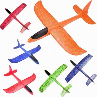 China Foam Glider Forward Plane 44CM&48CM Mini Throwing Plane Flying Sports Games Foam Launch Flat Plane Toys Funny Toys (EXW) for sale