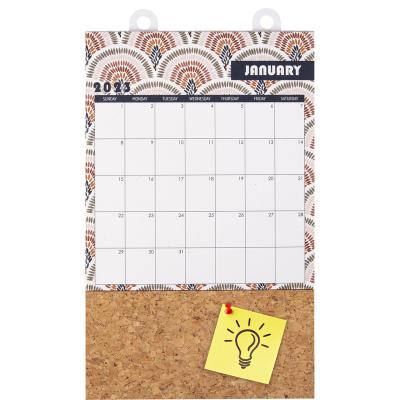 China Wholesale Custom Logo Photo Frame Wall Calendar Hanging Calendar CMYK with Cork Printing Mini Wall Calendar for sale