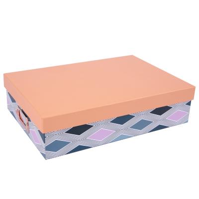 China Greyboard Cardboard Folder Documents Storage Box Decorative Office Desk File Storage Box for sale