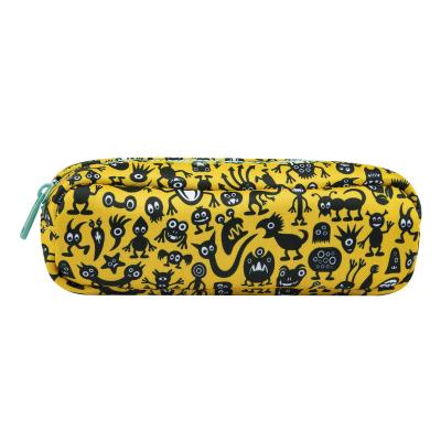 China Custom Neoprene Pencil Pouch Wholesale Zipper Pouch School Gift Case Monster Pocket Pencil Bag For Kids for sale