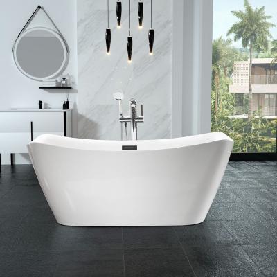 China 70 Inch Adults Large Freestanding Acrylic Plastic Deep Soaking Bathtubs for sale