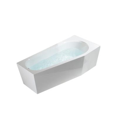 China Freestanding 59 67 Inch Acrylic Free Standing Soaking Corner Bathtub for sale