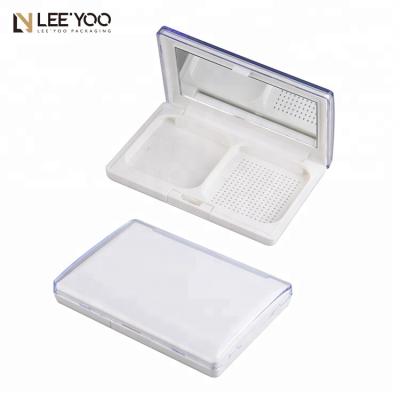 China PA-1012 Luxury Custom Makeup Empty Square Cosmetic Compact Case Recyclable for sale