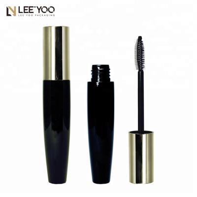 China PA-1066B cosmetics metallized gold empty plastic mascara bottle for sale