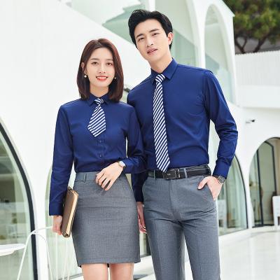 China Basic Style Anti-pilling Cheap Polyester Long Sleeve Slim Fit Men And Women Casual Shirts for sale