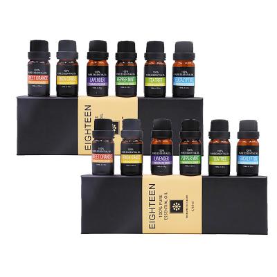 China 12PCS 10ml Set Pure Aromatic Natural Aromatherapy Gift Skin Revitalizer Essential Oil Essential Oils For Massage Beauty Care for sale