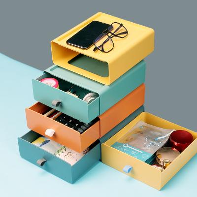 China Plastic Storage Organizer Cable Protection Storage Desk Accessories Boxes Phone Stationery Keeper Table Desk Clean Drawer for sale