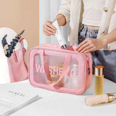 China Durable Hot Direct Supply Travel Factory Direct PVC Waterproof Portable Makeup Bag With Zipper for sale