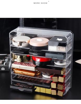 China 2021 Wholesale Retail Stores Cosmetic Organizer Makeup Stock Table Case Lipstick Blast Display Case for sale