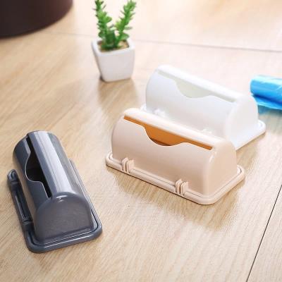 China Viable Plastic Waste Bag Dispenser Recycle Bag Storage Box Wall Mount Waste Saver Rack Hanging Kitchen Bins Organizer for sale