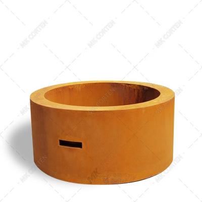 China Garden Fire Pit Corten Steel Outdoor Fires Patio Backyard Corten Stocked Heating Fire for sale