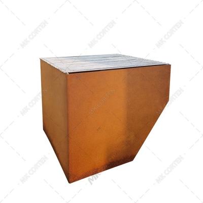 China Stored Outdoor Corten Steel Wood Burning Fire Pit Outdoor Fires For Garden Backyard for sale