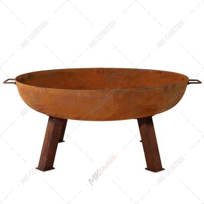 China Stocked Garden Supplies Corten Steel Fire Pit Firewood Burning Amazon Hot Sale Firepit Bowl for sale