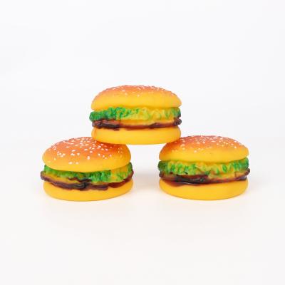 China Plastic Toxin Proof Toy Sounded Funny Durable Simulated Hamburger Dog Chew Tooth-Clean Viable New Product for sale