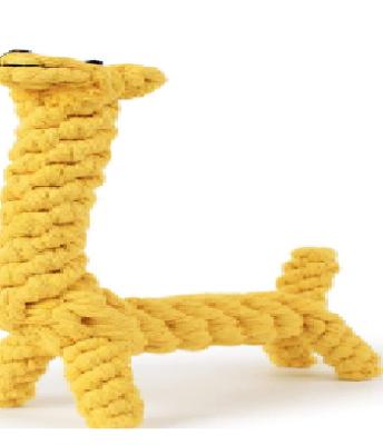 China Long Lasting Knot Toys Giraffe Shape Plush Chew Toys Shaping Toys for sale