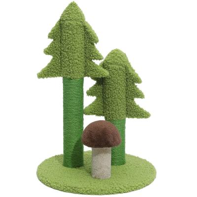 China Durable Pet Cat Toy Cat Tree Cat Scratching Post Sisal Coconut Tree Mushroom Cactus Sisal New-design Viable Wholesale for sale