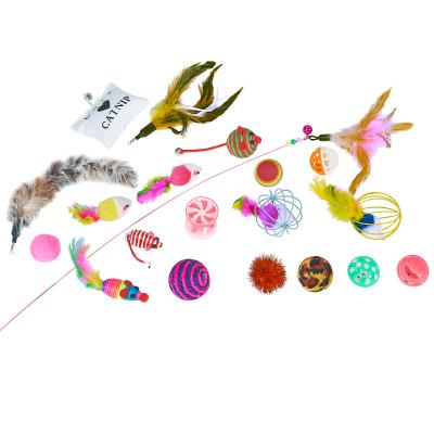 China 20 PCs Viable Bestseller Funny Cat Teaser Set Cat Toy Set for sale