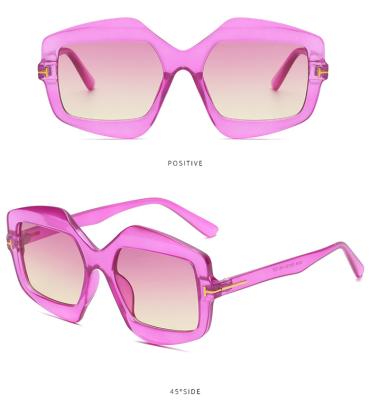 China Fashion Colorful T Shape Women Glass Shades Custom Sunglasses for sale