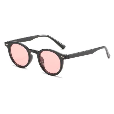 China 2021 New Fashion Retro Fashion Sun Glasses Round Frame PC Sunglasses Women Men Men Rice Nail Personality for sale