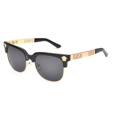 China Super High Quality Fashion Sunglasses Metal Classic Letter Design Temple Cavity Metal Sunglasses New for sale