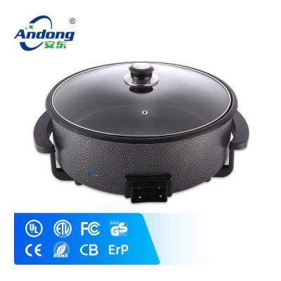 China Andong Sustainable Temperature Adjustable Easy Handle Deep Fryer With Cover Pan for sale