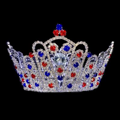 China Fake Stone Pageant Crown Full Around Crystal Crowns PC-210820 for sale