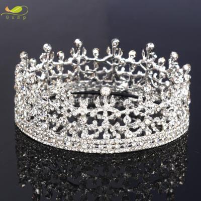 China Rhinestone Crown Bridal Tiara Full Crowns For Wedding Alloy Customized Size for sale