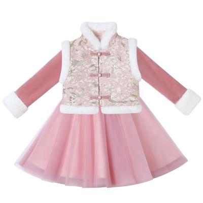 China Washable Chinese style girl winter costume for New Year Tang costume for New Year visit suit for children ancient costume clothes for sale