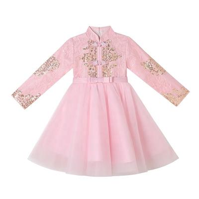 China Washable Tang suit long-sleeve summer and autumn embroidery children's dress for princess party outdoor activity dress for sale