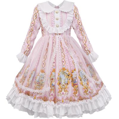 China Washable Spanish kids lolita dress girls long sleeve dress OEM princess dress for birthday party for sale