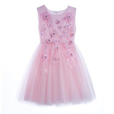 China Washable Girl short wedding dress puffy net yarn princess dresses children performance flower girl dress for sale