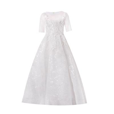 China High Low White Sequin Dress Girls Kids Washable Dress Flower Girl Dresses For Girls Birthday Wedding Party for sale