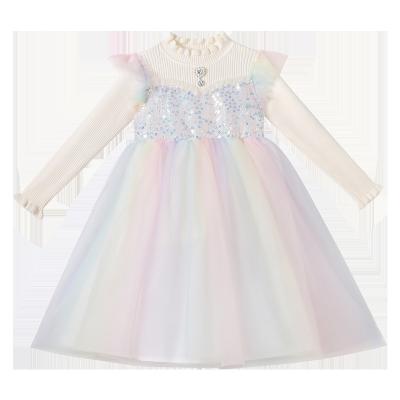 China Anti Wrinkle Washable Breathable Kids Sweater Polyester Candy Winter Skirt Girl Princess Skirt Gauze Tutu Mesh Bottom Dress for sale