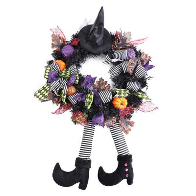 China Halloween Garland Pumpkin Skull Leg Front Door Hanging Witch Hat Party Ornament Halloween Home Decor Horror Party Ornament for sale