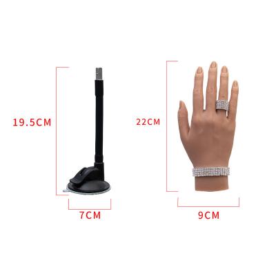 China Flexible Simulation Silicone Realistic Hand Finger Practice Nail Mannequin Forming Fake Hand Model Reusable Art Painting Silicone Hand for sale