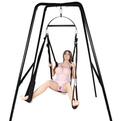 China Multiple Sex Experience Two Chair Leather Adult Swing Bed Hammock Sling Restraint Layers Bondage Game Sxe Adult Toys for sale