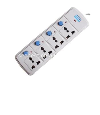 China Universal Home Appliance 4 Way Sockets Power Board Extension Cord for sale