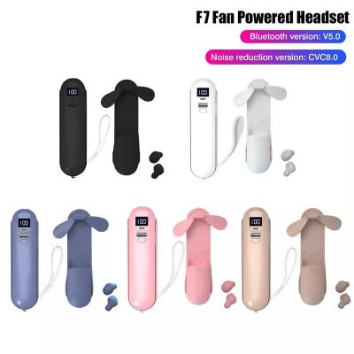 China Sustainable Wireless Binaural Stereo Sports 4-in-1 TWS Earphones Multifunctional F7 In-Ear Fan Headphones for sale