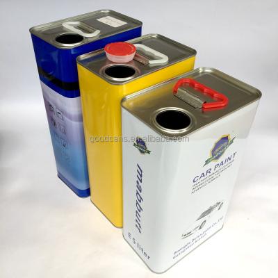 China 0.5L-20L Oblong Empty Steel Oil Tin Can For Chemical / Petroleum / Paint / Coating for sale