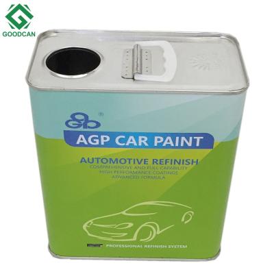 China Paint Wholesale Custom Empty Rectangular Low Price 2l-3l Car Paint Tin Can for sale