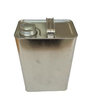 China Oil Brake Fluid Metal Container Can 1 Gallon With Steel Handle And Screw Open Mouth for sale